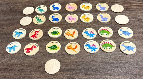 Dinosaur matching game with - matching, 29